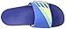adidas Women's Adilette Cloudfoam Ultra Adjustable Slides Athletic Sandal, Ray Blue/Ice Green/Ice Yellow, 7