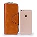 Yafeige Large Luxury Women's RFID Blocking Tri-fold Leather Wallet Zipper Ladies Clutch Purse(1-Waxed Brown)
