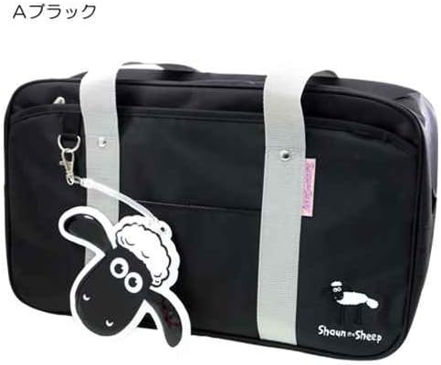 Amazon ひつじのショーン ナイロンスクールバッグ パスケース付きキャラクターグッズ 通学カバン ブラック アイプランニング シューズ バッグ