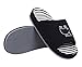 Urban CoCo Cartoon Animal Knitted Cotton Skidproof House Slippers (US size 5-7, Deep black)