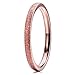 THREE KEYS JEWELRY 2mm Titanium Wedding Ring for Women Matte Frostd Plated Rose Gold Wedding Band Engagement Ring Size 8