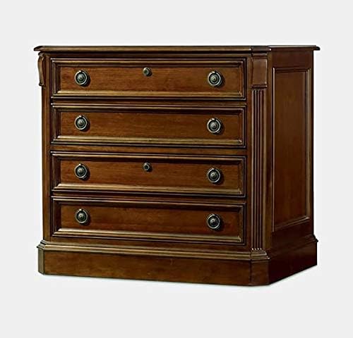 Amazon Com Wood Lateral Filing Cabinet With Distressed Finish Filing Cabinet With 2 Locking Drawers Brown Office Products