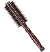 Minalo Styling Essentials 100% Natural Boar Bristles Hair Brush With Wood Handle, Round Comb Ruled 2.2-Inch
