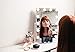 Rebel Poppy Makeup Vanity Mirror with Lights - Lighted Cosmetic Vanity Mirror with Phone Holder, 3 Colour Touch Control with Dimmable LED Bulbs, Hollywood Style Makeup Mirror, White