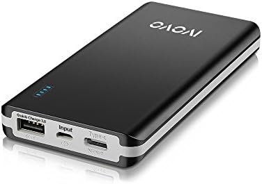 Qualcomm Quick Charge 3.0 iVovo 10000mAh Portable Charger Power Bank with USB C/Type-C Port 5V/3A External Battery Pack for Macbook,Galaxy S7/S6/Edge/Plus,Nexus, iPhone, iPad, Android and More(Black)