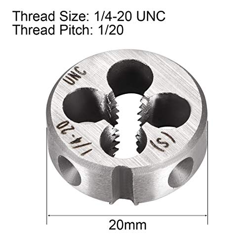 image for uxcell 1/4 inches-20 UNC Right Hand Round Die Machine Thread Die, Thre