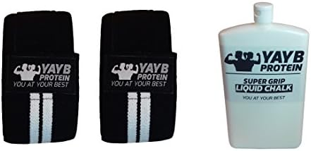 YAYB Weight Lifting Extra Heavy Duty Competition grade Knee Wraps-For: Powerlifting, Strongman, Crossfit and Strength Sports, (Sold as a pair)