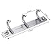 HOMEIDEAS Coat Hook Rack Wall Mounted 8-Inch SUS304 Stainless Steel Brushed Nickel Hook Rail with 3 Heavy Duty Hooks