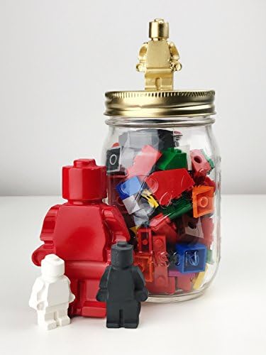 Mason Jar - Personalized Mason Jar - Storage jar - Storage and Organization - Room Decor - Lego Men - Gift idea - Office Storage - Kitchen Storage - Lego Storage - Candy Storage - Toy Storage