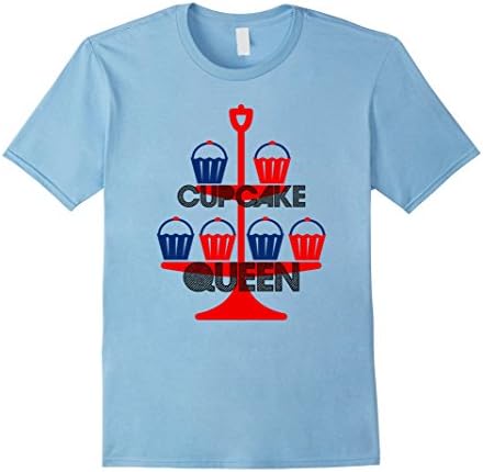 Men's Cute Cupcake Queen Stand Tower T-shirt Men Women Ladies Girl XL Baby Blue