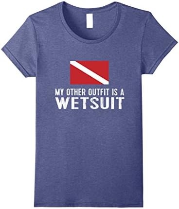 Womens Scuba TShirt: My Other Outfit Is A Wetsuit Tee Large Heather Blue
