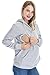 Smallshow Women's Fleece Maternity Nursing Sweatshirt Hoodie Kangaroo Pocket
