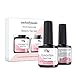 MelodySusie Gel Base and No Wipe Top Coat Set - Long Lasting, Shiny Finish, Soak Off LED Gel Nail Lacquer for Color Gel, Polygel, Dip Powder, Manicure, Pedicure, 2 x 8ml