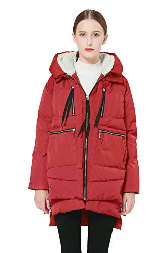 Orolay Women's Thickened Down Jacket (Most Wished &Gift Ideas) (Red, XX-Large)