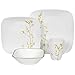 Corelle Square 16-Piece Dinnerware Set, Kobe, Service for 4