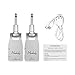 Muslady Guitar System Transmitter & Receiver 2.4G Wireless Built-in Rechargeable Lithium Battery 30M Transmission Range for Electric Guitar Bass (Silver)