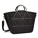 Dasein Fashion Women's Designer Geometric Crosshatch Triangle Pattern Satchel Handbag Weekender Tote Bag Metallic Top Handle Bag Shoulder Bag