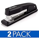 Swingline Stapler, Commercial Desktop Staplers, 20 Sheet Capacity, Black, 2 Pack (44401AZ)