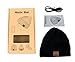 Momoday Unisex Wireless Music Hat Beanie with Stereo Headphone Speaker Hands-Free Talking Braiding Knitting Warm Winter for Fitness Outdoor Sports Walking Christmas Birthday Gifts (Black)