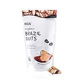 NUX Raw Organic Brazil Nuts - 1 Pound (16 oz) Amazonian Superfood - Non-GMO, USDA Organic, Unsalted Nuts in Resealable Bag, Freshly Packed in USA