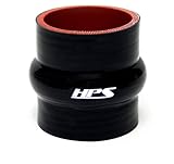HPS HTSHC-250-BLK Silicone High Temperature 4-ply Reinforced Straight Hump Coupler Hose, 85 PSI Maximum Pressure, 3