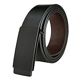 Mens Dress Matte Black Plaque Buckle Business Leather Belt 35mm Width Waist Size 34-36