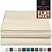 Empyrean Premium Flat Sheet – 110 GSM Double Brushed Microfiber Extra Thick and Comfortable Flat Sheets, Luxurious & Soft Hotel Single Top Bed Sheet, King, Beige Cream