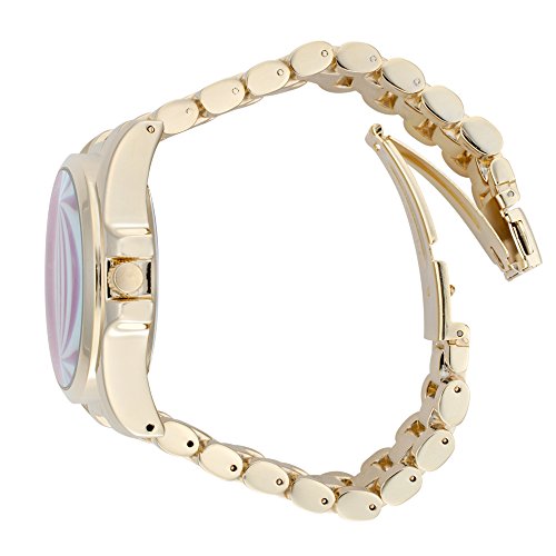 WRISTOLOGY Rachel Womens Super Chunky Gold Pink Face Boyfriend Metal