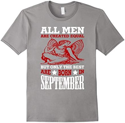 Men's Funny Virgo T-Shirt The Best Are Born In September Large Slate