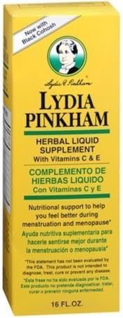 Lydia Pinkham Herbal Liquid, 16oz Per Bottle (2 Pack)