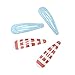 KimmyKu 10Pairs/20Pcs Infant Toddler Baby Girls Snap Hair clips Accessories Barrettes Bows Non Slip Plus 300pcs Rubber Hair Bands Tie