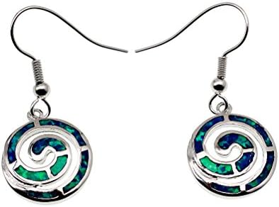 Jewellery Opal Birthstone Women Earrings,Australian Hawaii Blue Opal 925 Sterling Silver Drop Earrings Shake Shining Gifts