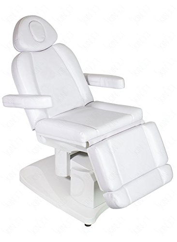 Solid Opal Electric Massage Table, Facial Bed, Facial Chair with 4 Electric Adjustable Motors White