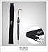 Balios Prestige Walking Umbrella, Real Wood Handle & Bamboo Shaft, Auto Open, Windproof Designed in UK (herringbone black & white)