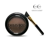 Natural Dark Brown Colored Eyebrow Powder Water Resistant Filler for Perfect Eyebrows Brush included