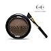 Natural Dark Brown Colored Eyebrow Powder Water Resistant Filler for Perfect Eyebrows Brush included
