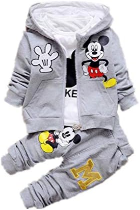New Children Girls Boys Fashion Clothing Sets Autumn Winter 3 Piece Suit Hooded Coat Clothes Baby Cotton Brand Tracksuits