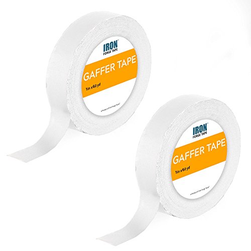 White Gaffers Tape 2 Pack - 1in x 60 Yards Gaffer Tape Roll