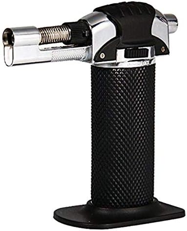 Blow Torch Lighter Kitchen Creme Brulee Torch Refillable Butane Gas Jet Flame Lighter Windproof with Safety Lock for DIY BBQ Baking Cigar Cooking Food Searing Camping Grilling Welding