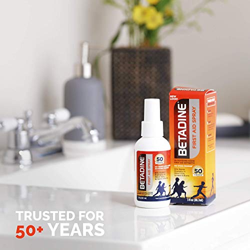 Betadine First Aid Spray 3 Ounces Povidone Iodine Antiseptic with No-Sting Promise - Thumbnail 5
