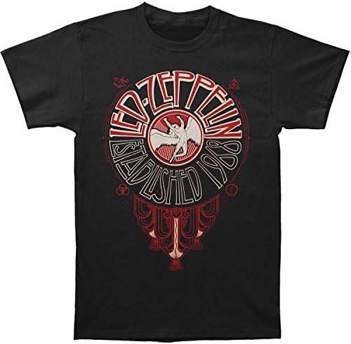PopularTee Led Zeppelin Men's Deco Circle T-Shirt