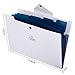 Skydue PP Expanding File Folder Accordion Documents Letters Organizer, 5 Pockets, A4 Size, White