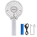 Welltop Mini Handheld Fan Rechargeable Battery Operated Fan Portable Personal Cooling Fan Foldable Desk Table Fan for Household Office Outdoors Traveling (White)