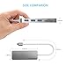 USB C Hub, EQUIPD 5 in 1 Aluminum Type C Adapter with 3 USB 3.0 Ports SD/SDHC/microSD Card Reader for New MacBook Pro 13