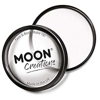 Moon Creations Pro Face Paint Cake Pot, White, 36g Single