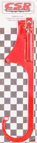 CSR Performance Products 610R Red Anodized Throttle Cable Bracket for 4150 Series Holley Carb using Uflex Morse Cable
