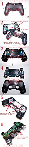 YoRHa 8 in 1 Metal Aluminum Thumbsticks Analog Sticks Joysticks & Bullet Buttons & D-pad eplacement Repair Kits(dark pink) for PS4/Slim/Pro Dualshock 4 Controller With Screwdriver
