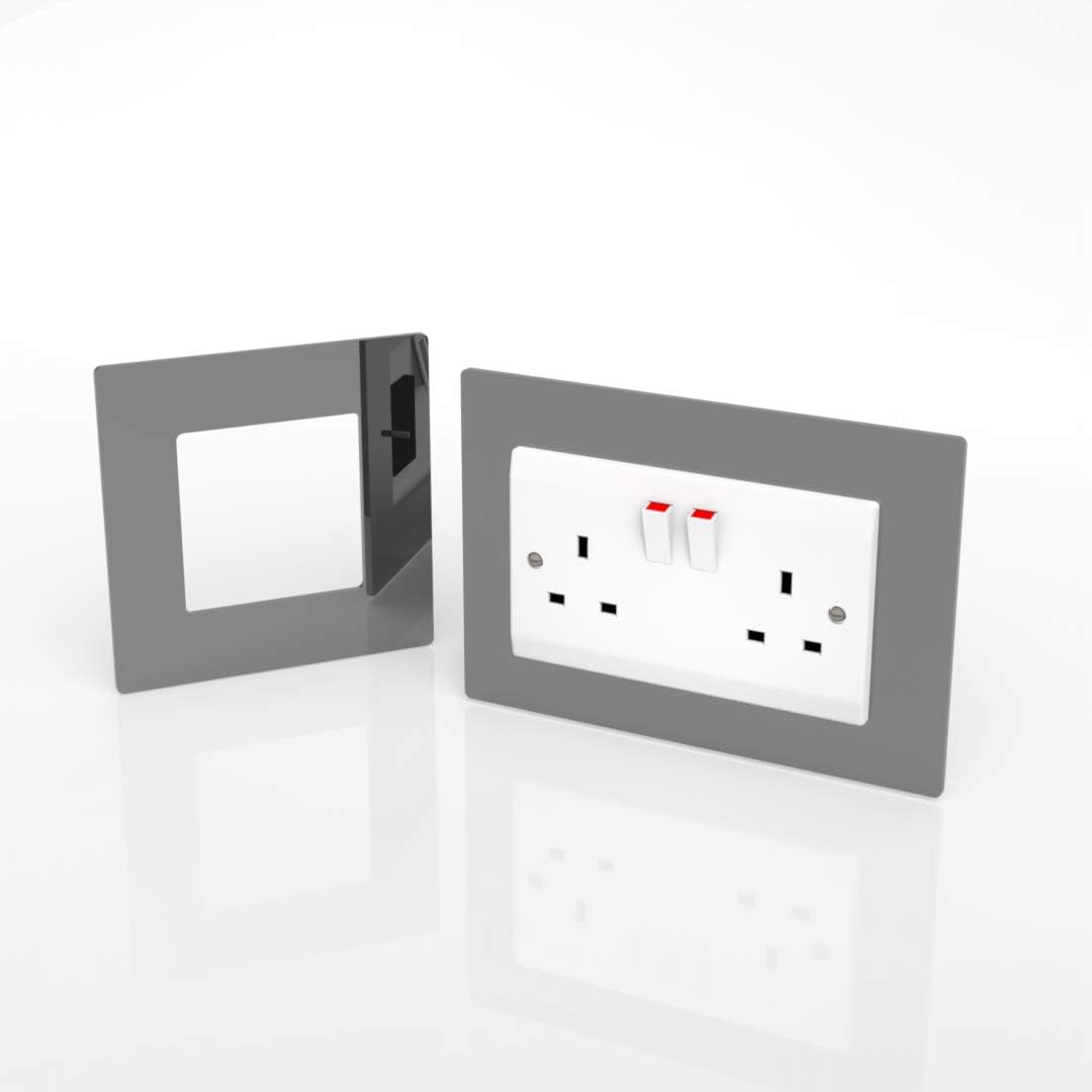 Double/Single Socket Switch Surround/Acrylic Finger Plate (Double