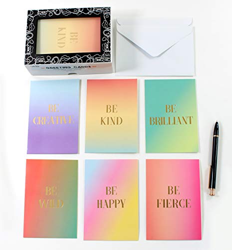 Inspirational Greeting Cards Stationary Set, Thinking of You Encouragement Cards, Quote Note Cards with Envelopes, Motivational Greeting Cards Blank - 4 x 6 Inches, 36 Pack - Thumbnail 6