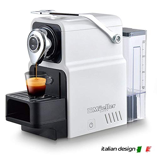 Mueller Espresso Machine for Nespresso Compatible Capsule, Premium Italian 20 Bar High Pressure Pump, 25s Fast Heating with Energy Saving System, Programmable Buttons for Espresso and Lungo, 1400W